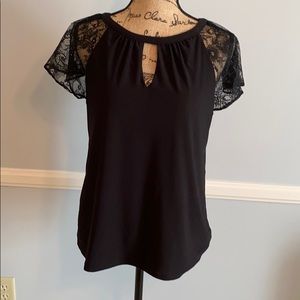 WHBM lace detail top
